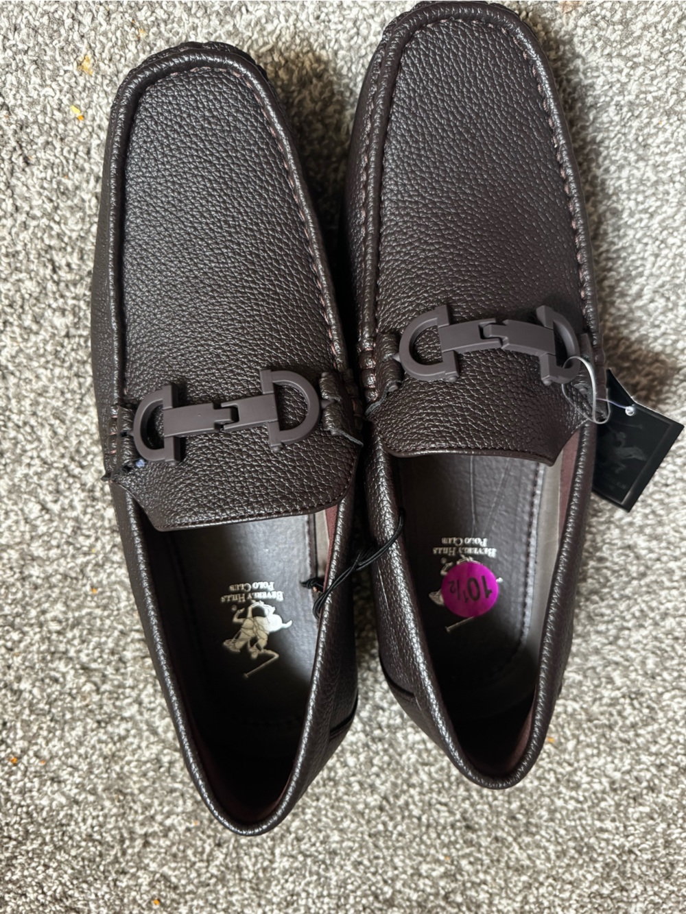 Men's Dark Brown Leather Bit Slip-On Loafers